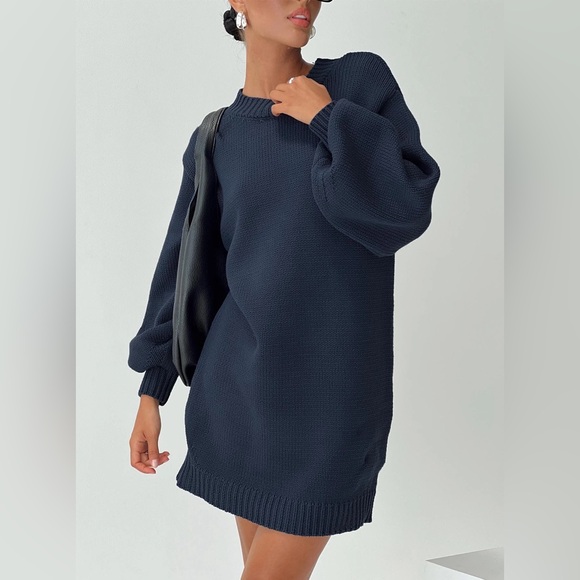 NWT Princess Polly: Harmony Knit Mini Dress in Navy - Picture 3 of 11